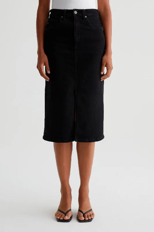 AG Denim Tefi Skirt - Black Cast