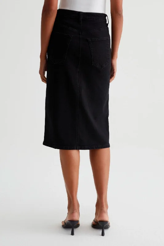 AG Denim Tefi Skirt - Black Cast