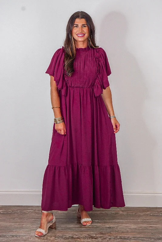 Purely Perfect Burgundy Maxi Dress