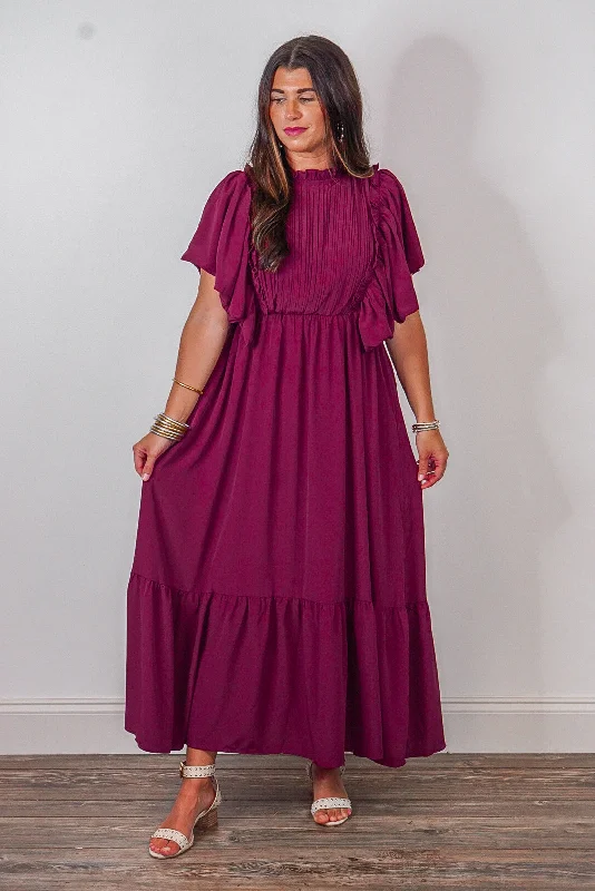 Purely Perfect Burgundy Maxi Dress