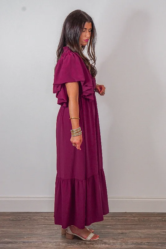 Purely Perfect Burgundy Maxi Dress