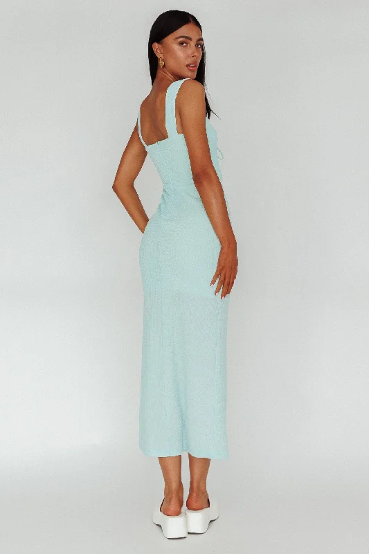 Carinn Tied Bust Maxi Dress Sky Blue