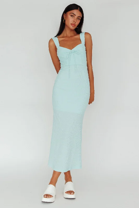 Carinn Tied Bust Maxi Dress Sky Blue