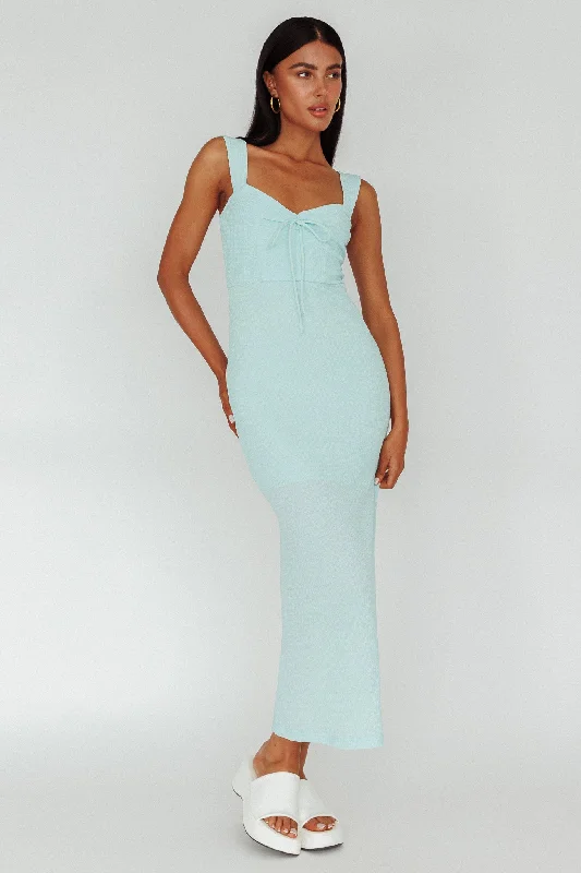 Carinn Tied Bust Maxi Dress Sky Blue