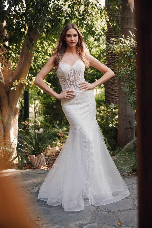 Embroidered V-Neck Bridal Mermaid Dress by Juliet JT2441SW