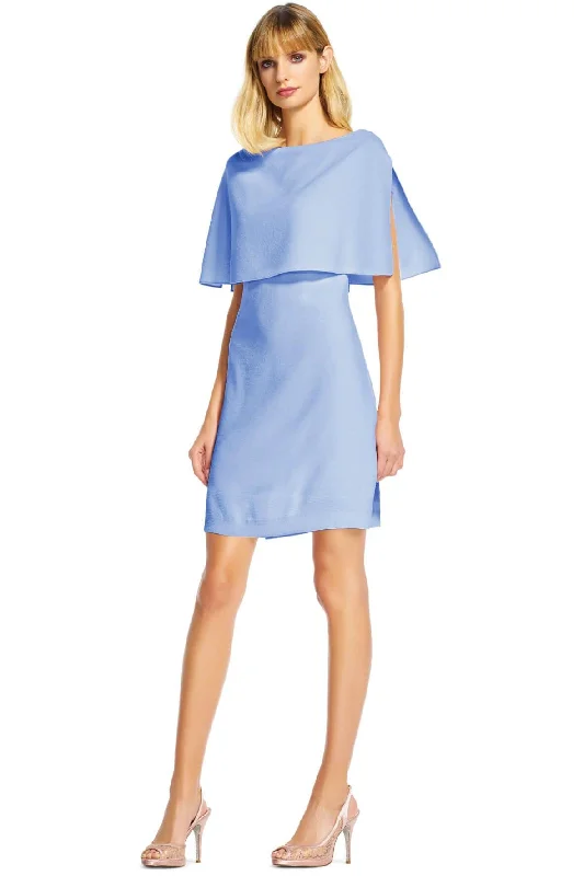 Shift Dress with Popover Cape