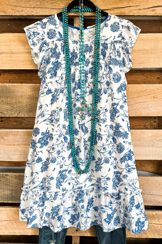 Captivating Charm Dress - Blue