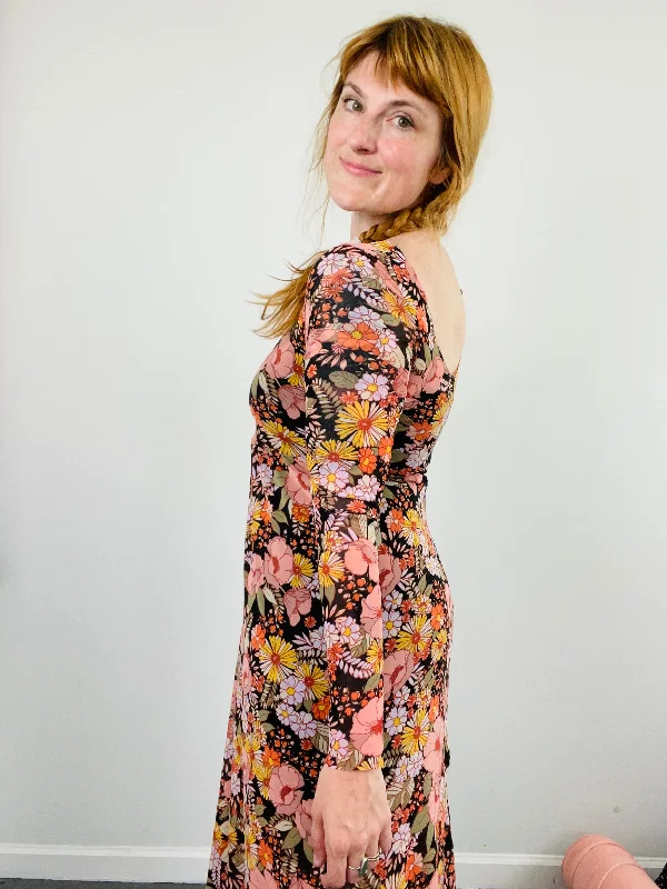 Megumi Dress in Midnight Moon Floral