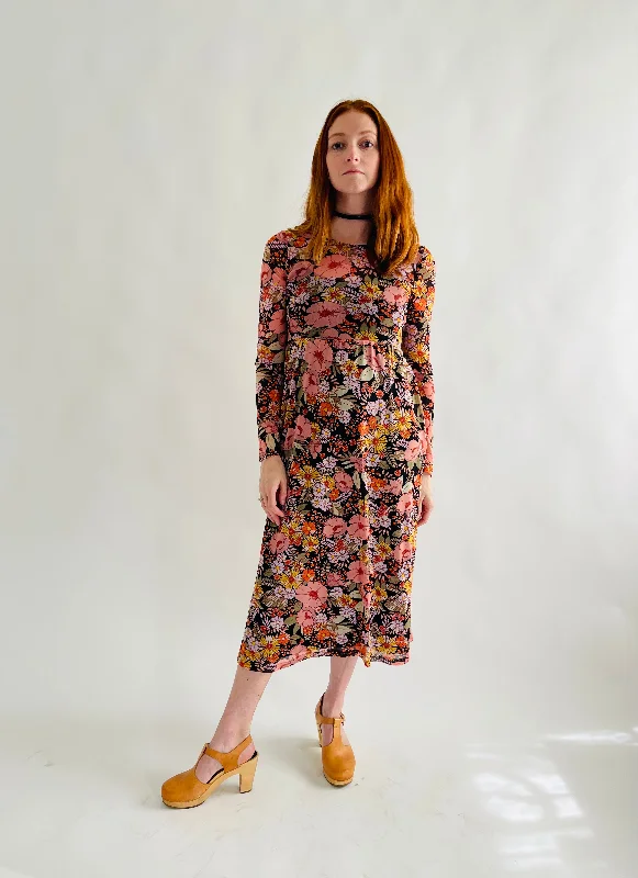 Megumi Dress in Midnight Moon Floral