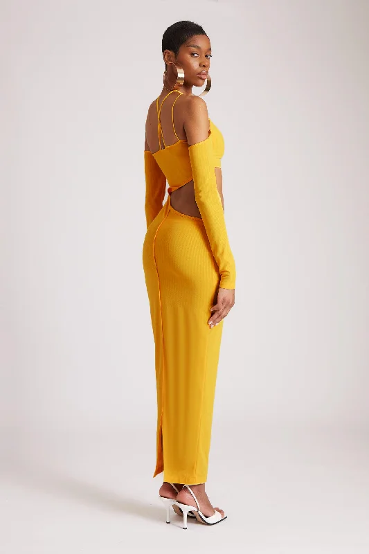 Cut-Out Mesh Maxi - Sun