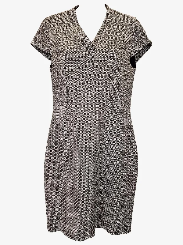 David Lawrence Smart V Neck Tailored Midi Dress Size 10