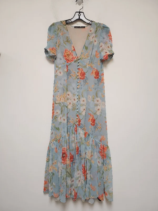 Floral Print Dress Casual Maxi Zara Women, Size S