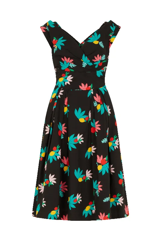 Florence Black Summer Fruits Dress