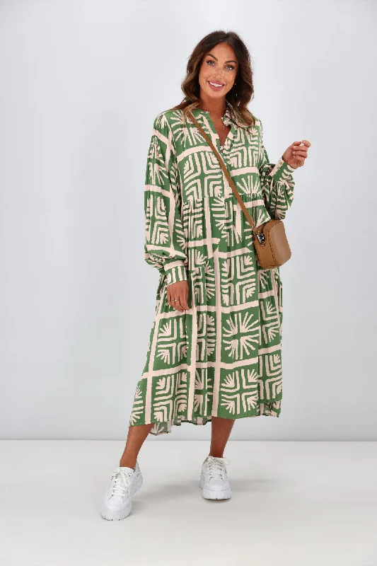 Iris Maxi Calista Midi Dress Green