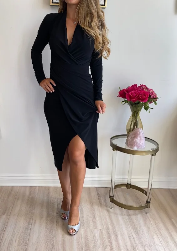 Joseph Ribkoff V Neck Long Sleeves Dress