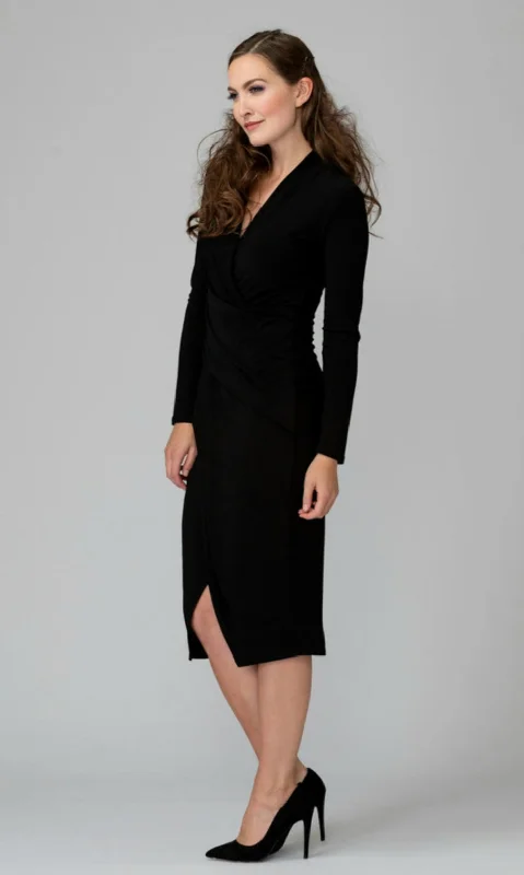 Joseph Ribkoff V Neck Long Sleeves Dress