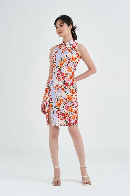 Kalea Floral Printed Cheongsam