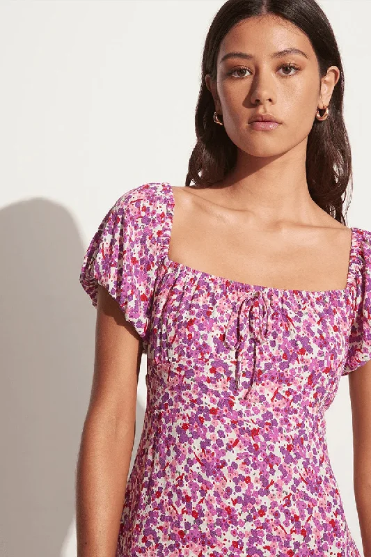 Lovita Mini Dress Lou Floral Print - Violet