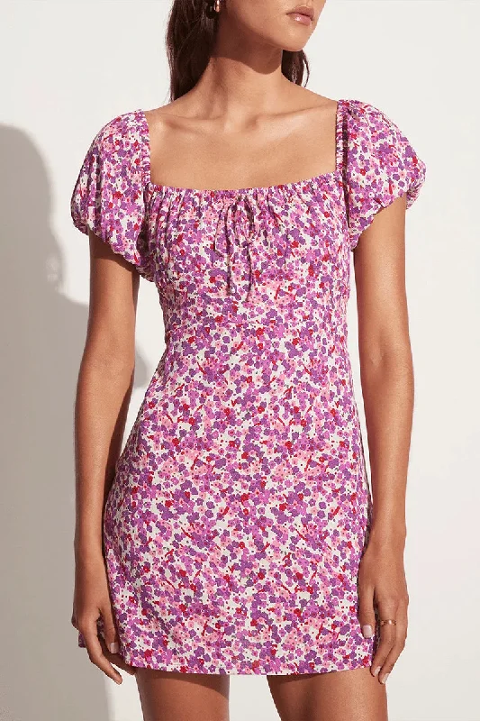 Lovita Mini Dress Lou Floral Print - Violet