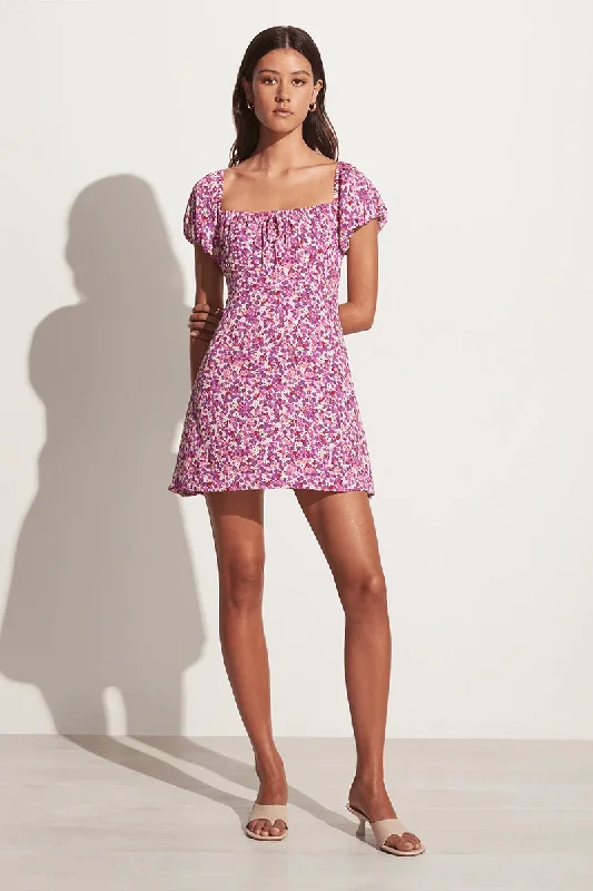 Lovita Mini Dress Lou Floral Print - Violet