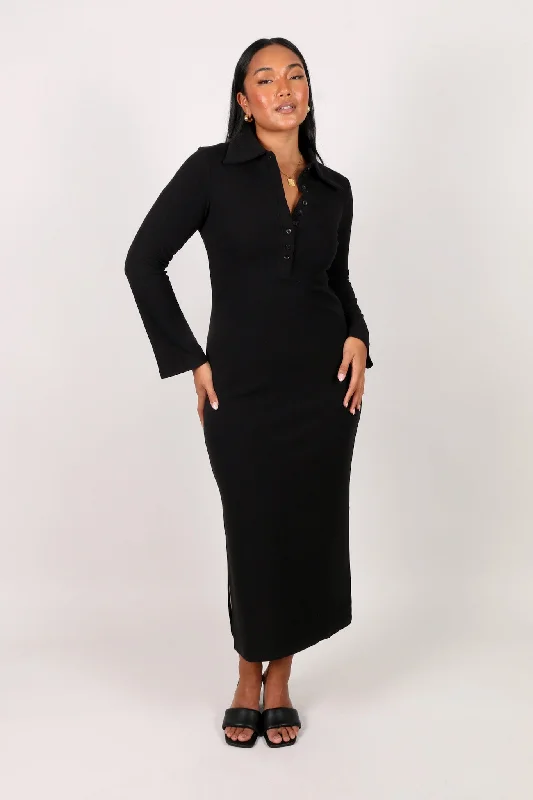 LUELLA KNIT DRESS BLACK