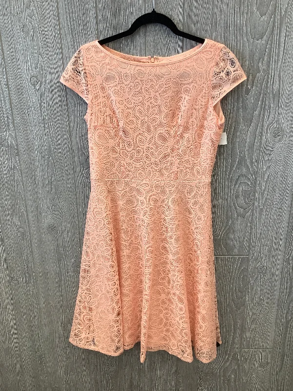 Peach Dress Casual Midi Evan-picone, Size S