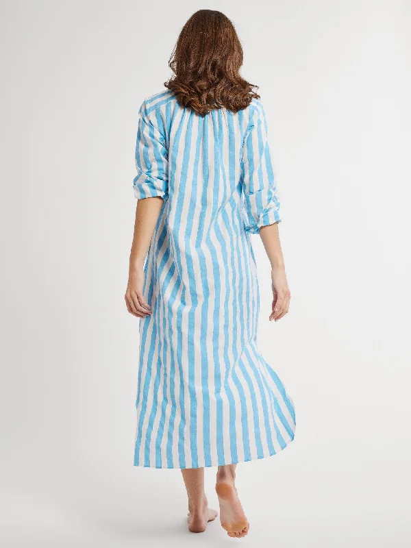 Sadie Caftan in Atoll Stripe