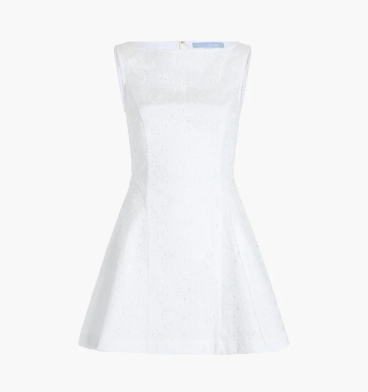 The Sutton Dress - White Broderie Anglaise