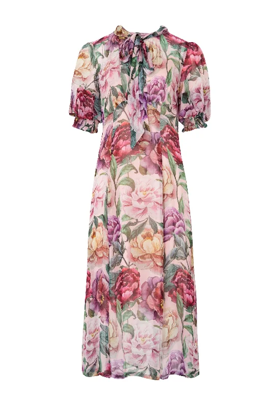 TRELISE COOPER GOOD TIE FOR NOW DRESS - PEONY FLORAL