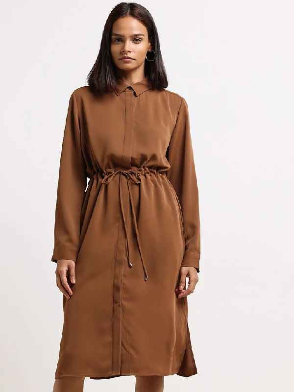 Wardrobe Brown Shirt Dress