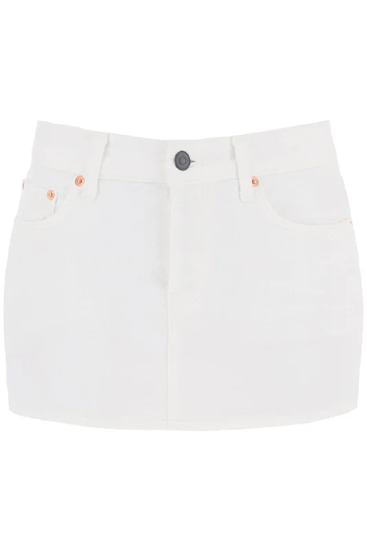 Wardrobe.nyc denim mini skirt W2093PC WHITE