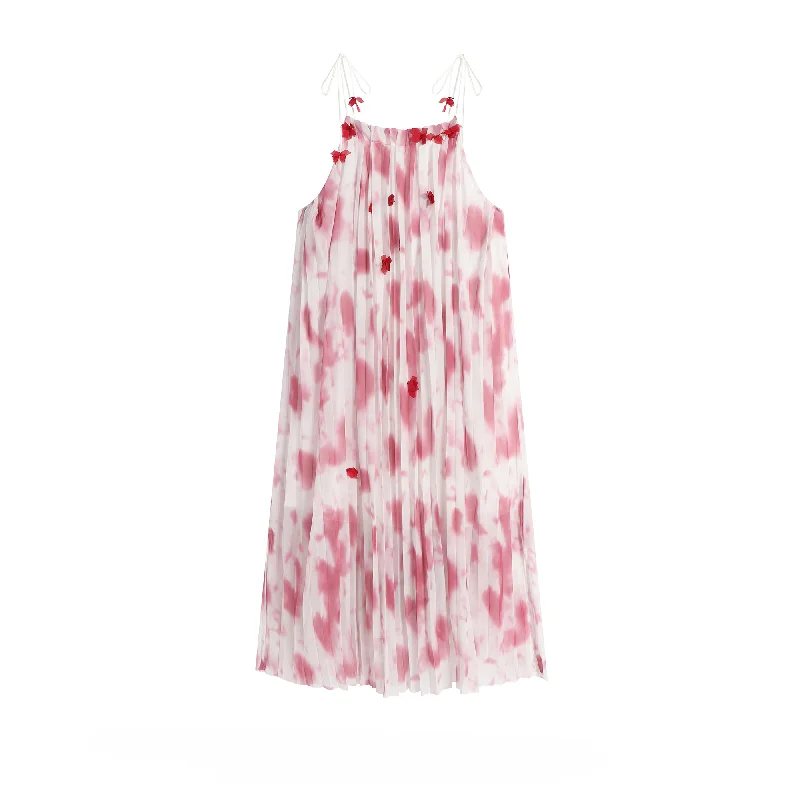 Women's Kawaii Tie-dyed Pleated Slip Dress