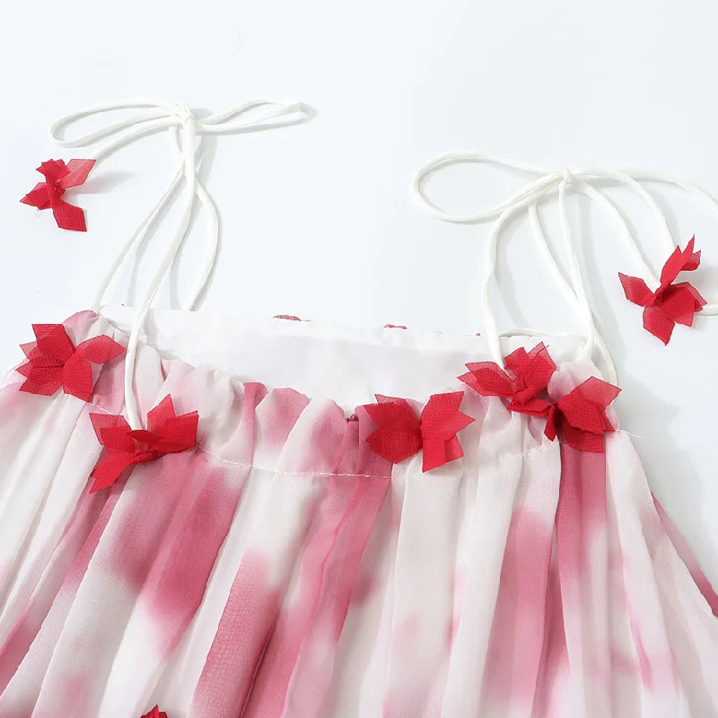 Women's Kawaii Tie-dyed Pleated Slip Dress