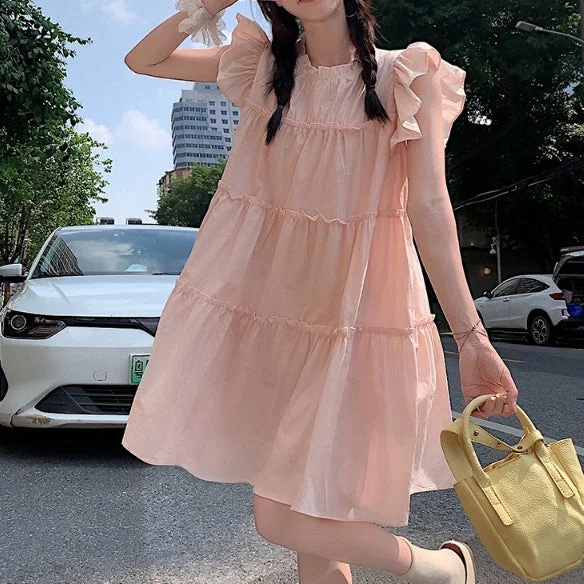 Women's Korean Style Ruffled Dress