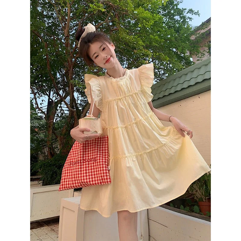 Women's Korean Style Ruffled Dress