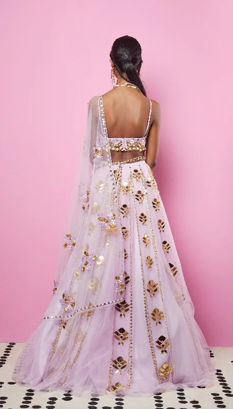 Meghna Kaur - LILAC EMBELLISHED FULL LEHENGA SET