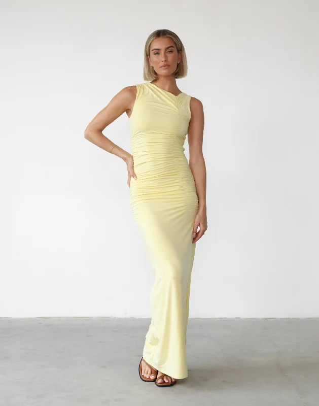 Delphine Maxi Dress (Lemon)