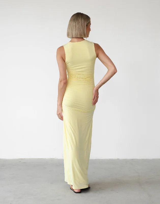 Delphine Maxi Dress (Lemon)