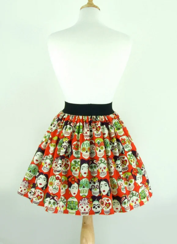 Frida Day of the Dead Skulls Skirt #S-AP853