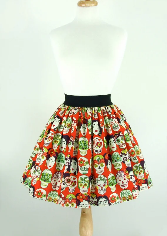 Frida Day of the Dead Skulls Skirt #S-AP853