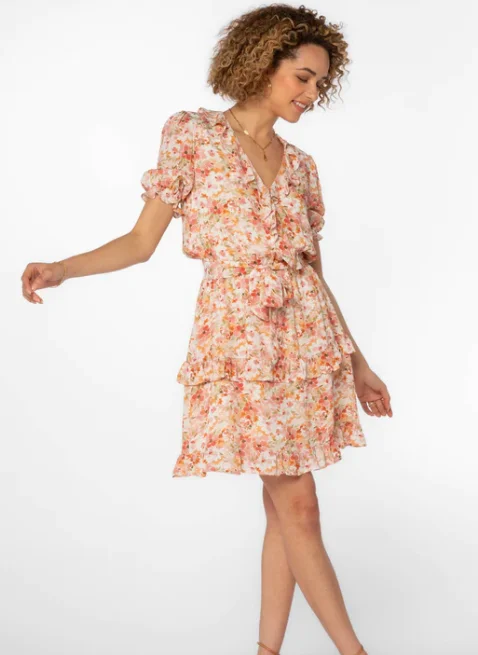 Tara Apple Blossom Floral Print Dress