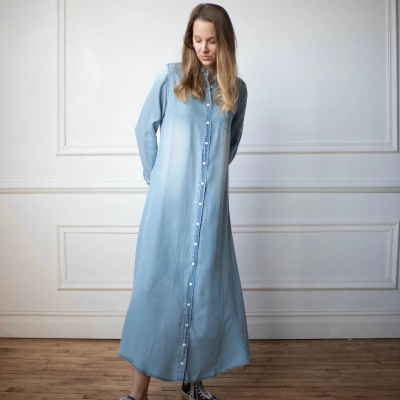 Delavee Denim Shirtdress [Final Sale]