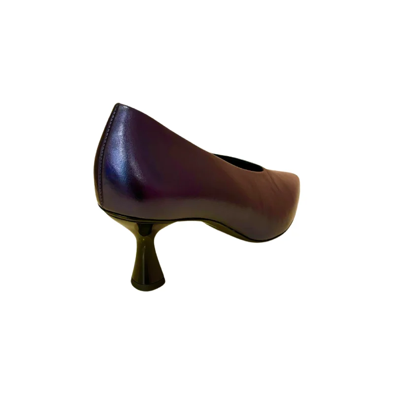 106001 Petrol Sculptured Heel Pump