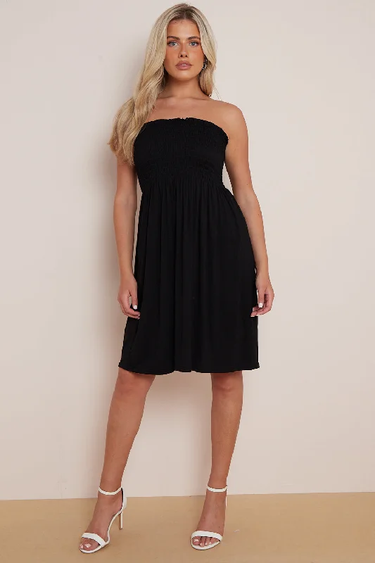 Aftershock London Black Bandeau Summer Dress