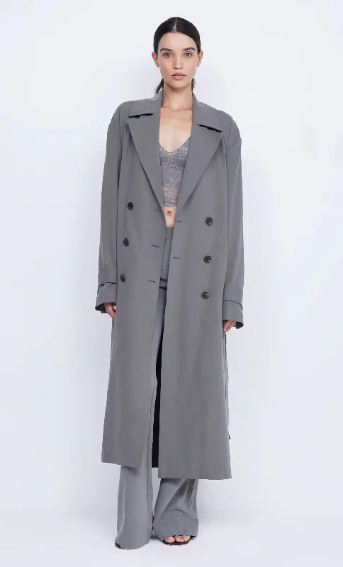 Bec and Bridge Yvonne Trench Coat - Elephant Grey