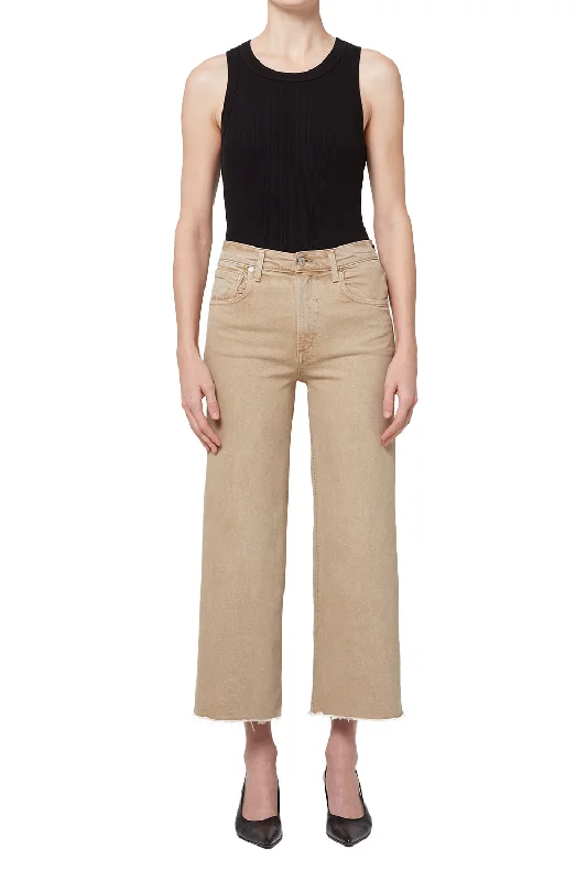 Citizens of Humanity Lyra Wide Leg Crop in Porcini