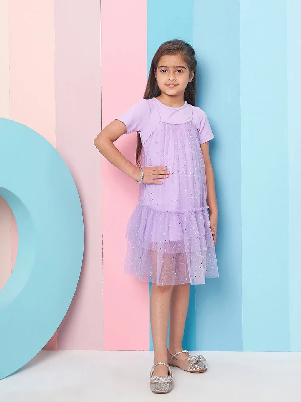 Girls Woollen A-Line Dress