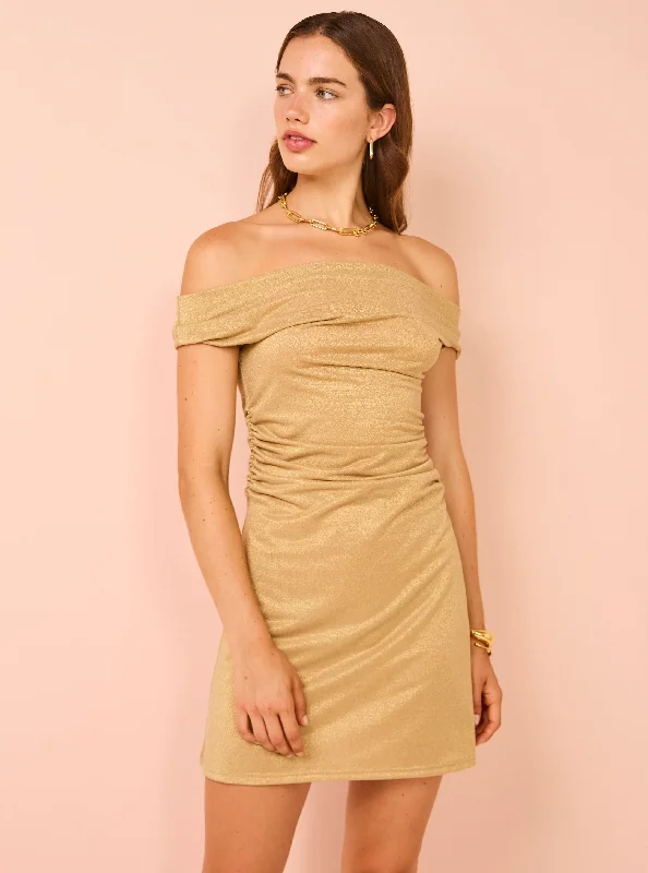 Dominique Healy Vera Mini Dress in Gold