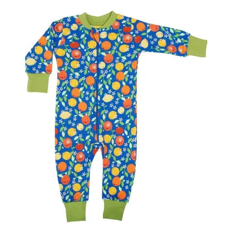 DUNS Sweden Blue Citrus Zippersuit in 8-9 years / 134cm