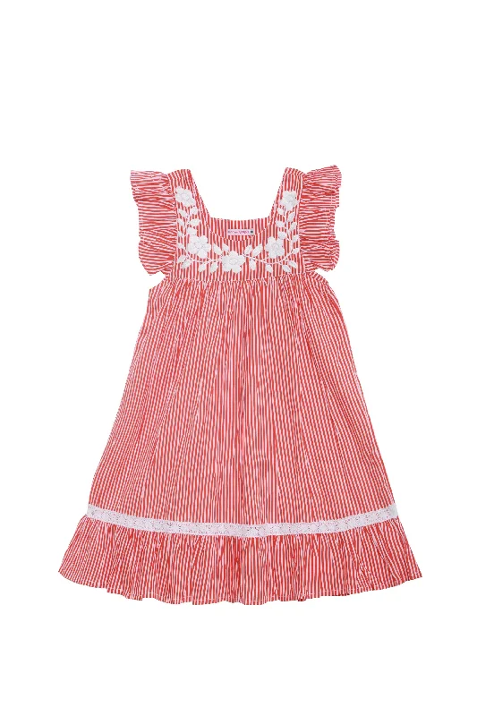 Iris Dress Cherry Stripe